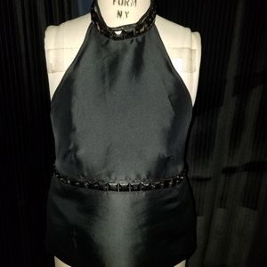 Burberry of London black gemstone halter top